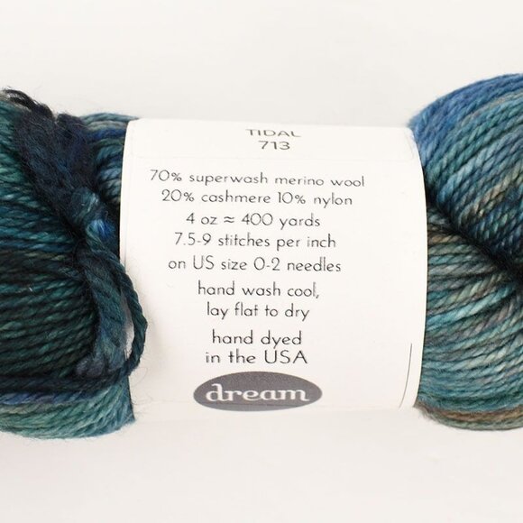 Dream In Color Smooshy With Cashmere Yarn SW Merino Wool Hand Dyed Tidal - Picture 4 of 4